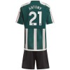 Conjunto (Camiseta+Pantalón Corto) Manchester United Antony 21 Segunda Equipación 23-24 - Niño